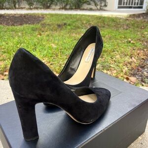 Saks Fifth Avenue Black Suede Heels